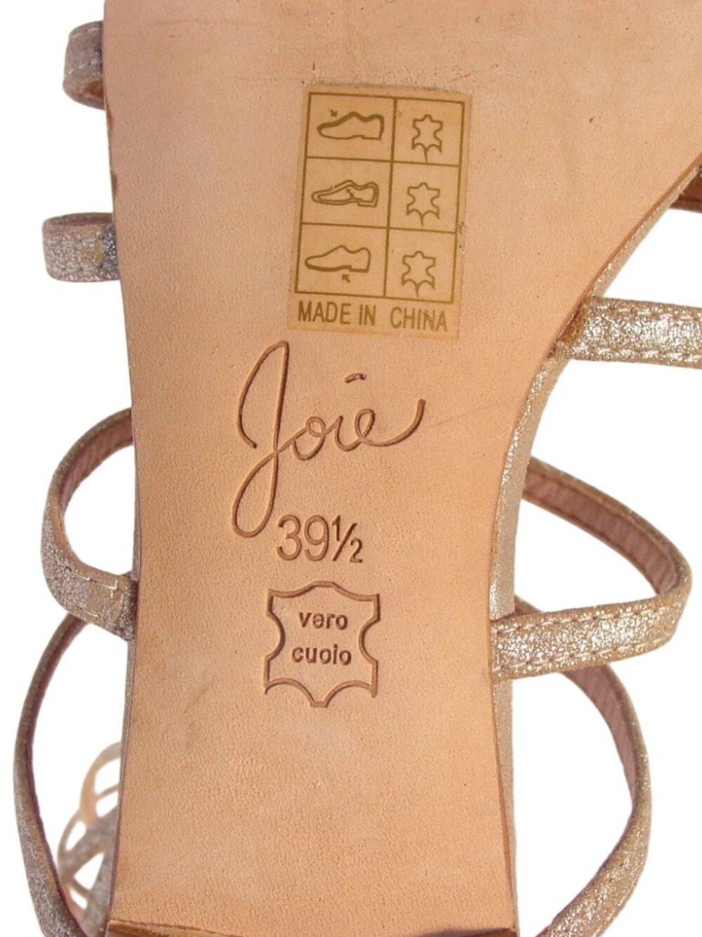 JOIE Falicia $425 NEW Gold Tall Lace Up Gladiator Sandals EU 39.5/US 9.5 - Picture 8 of 8